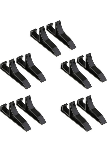 10 Parça Şövale Standları Bulaşık Plakası Resim Fotoğraf Çerçevesi Raf Tutucu Black_S (Yurt Dışından)