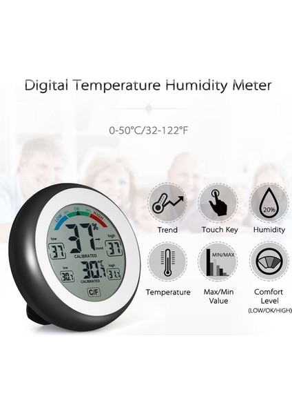 Dijital Termometre Higrometre Sıcaklık Ve Nem Ölçer (Yurt Dışından)