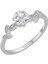 Pırlanta ve Beyaz Topaz Taşlı Yasmin Yüzük 0417R0334 1
