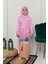 Çocuk Namaz Takımı Pratik Tek Parça Desenli Kollu Tak Çıkar Başörtülü Likralı Tesettür Elbise (6-12 Yaş) 925-0301 1