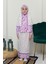 Çocuk Namaz Takımı Pratik Iki Parça Desenli Kollu Tak Çıkar Başörtülü Likralı Tesettür Elbise (6-12 Yaş) 901-0401 1