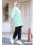 Dik Yaka Fermuarlı Çizgili Sweatshirt 1