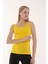 Kadın Geniş Askılı Tişört Sarı 2