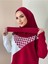 Çıt Çıtlı Hasema Üstü Uyumlu Hijab Bone Kırmızı 2