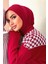 Çıt Çıtlı Hasema Üstü Uyumlu Hijab Bone Kırmızı 3