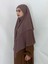 Üç Katlı Hazır Peçeli Sufle Khimar Şifon Esarp 4 Ipli Vizon Renk 2