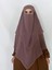 Üç Katlı Hazır Peçeli Sufle Khimar Şifon Esarp 4 Ipli Vizon Renk 3