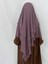 Üç Katlı Hazır Peçeli Sufle Khimar Şifon Esarp 4 Ipli Vizon Renk 4