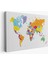 Dünya Haritası Dekoratif Kanvas Tablo 1055 1