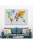 Dünya Haritası Dekoratif Kanvas Tablo 1055 2