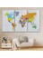 Dünya Haritası Dekoratif Kanvas Tablo 1055 3
