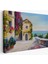 Santorinide Deniz Manzaralı Ev Kanvas Duvar TABLOSU-1186 1