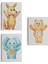 3’lü Tablo Şirin Hayvanlar Temalı Dekoratif Duvar Tablo Seti-Ca-51 1