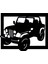 Üstü Açık Jeep Dekoratif Ahşap Duvar Dekoru 3