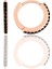 Gümüş Rose Siyah Taşlı 12 mm Halka Küpe SGTL11299SIYAH 1