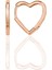 Gümüş Rose Özel Tasarım 16 mm Kalp Küpe SGTL12283ROSE 1