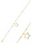 Gümüş Altın Yaldızlı Zirkon Taşlı Yıldız Figürlü Top Top Bileklik SGTL12274GOLD 1