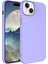 iPhone 15 Kılıf Darbe Emici Içi Kadife Lansman Leke Tutmaz Mor Renk Silikon Kapak 1