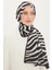 Zebra Modal Şal Siyah Beyaz 2