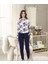 Kadın Yuvarlak Yaka Kışlık Pijama Takımı 10089 - 1 Adet 2