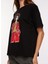 Bisiklet Yaka Baskılı Siyah Kadın T-Shirt F3WL-TST3 4