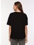 Bisiklet Yaka Baskılı Siyah Kadın T-Shirt F3WL-TST3 5