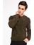 Bisiklet Yaka Basic Düz Haki Erkek Kazak F3WM-KZK147 2