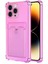 Apple iPhone 15 Pro Max Card Slot Shock Kılıf Pembe 1