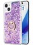 Apple iPhone 15 Plus Kılıf Glitter Liquid Holder Mor 1