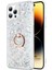 Apple iPhone 15 Pro Max Kılıf Glitter Liquid Holder Gümüş 1