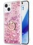 Apple iPhone 15 Plus Kılıf Glitter Liquid Holder Pembe 1