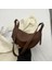 Kahve Ana Kesesi Femme Yan Çanta Bayanlar Için Omuz Çantaları Tasarımcı Çanta Lüks Yumuşak Deri Crossbody Çanta Kahverengi Basit Kadın Çantası (Yurt Dışından) 1
