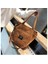 Açık Kahverengi Kadın Kanvas Omuzdan Askili Çanta Moda Kadife Büyük Kapasiteli Crossbody Çanta Kadın Rahat Ekose Düz Renk Çanta (Yurt Dışından) 2