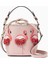 Siyah Flamingo Nakış Tasarım Güzel Pembe Kova Çantası Küçük Pu Deri Kadın Omuz Çantası Sevimli Kız Crossbody Çanta Günlük Çanta (Yurt Dışından) 2