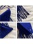 Mavi Mat Deri Saçaklı Kadın Postacı Çantası Sahte Süet Çanta Fırçalama Çanta Hippi Çingene Üçgen Püskül Omuz Crossbody Çanta (Yurt Dışından) 3