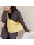Sarı Eşkenar Dörtgen Kadın Saf Renk Pamuk Yastıklı Kapitone Büyük Omuz Çantası Çanta Tüy Aşağı Çanta Bayanlar Crossbody Çanta Alışveriş Çantaları Hobo (Yurt Dışından) 1