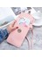 Pembe Bayanlar Dokunmatik Ekran Cep Telefonu Çanta Akıllı Telefon Cüzdan Pu Deri Omuz Askısı Çanta Kadın Çantası Moda Mobil Cüzdan 2022 (Yurt Dışından) 5
