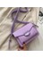 Mor 5 Renkler Kadın Kızlar Küçük Crossbody Çanta Yeni Moda Düz Renk Pu Deri Omuz Çantası Örgülü Kayış ile 20 x 6.5 x 14 cm (Yurt Dışından) 1