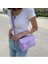 Mor 5 Renkler Kadın Kızlar Küçük Crossbody Çanta Yeni Moda Düz Renk Pu Deri Omuz Çantası Örgülü Kayış ile 20 x 6.5 x 14 cm (Yurt Dışından) 4