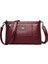 Şarap Kırmızısı Gündelik Marka Moda Tasarımcısı Çanta Kadın Deri Hobos Bayanlar Için Vintage Ekose Tote Omuz Çantası Messenger Crossbody Çanta (Yurt Dışından) 1
