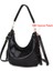 Siyah Hobo Kadın Deri Çantalar Yumuşak Deri Askılı Çanta Kadın Küçük Omuz Kadınlar Için Crossbody Çanta Çapraz Vücut El Çantaları (Yurt Dışından) 3