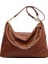Kahverengi 2023 Moda Katı Kadın Çanta Çanta Yüksek Kapasiteli Kadın Zincir Omuz Çantası Pu Deri Crossbody Çanta Hobo Omuz Çantası (Yurt Dışından) 1