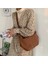 Kumral Retro Nubuk Pu Deri Kadın Omuz Hobos Çanta Düz Renk Kahverengi Crossbody Çanta Büyük Kapasiteli Kadın Alışveriş En Saplı Çanta (Yurt Dışından) 4