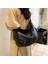 Siyah Siyah Büyük Kapasiteli Omuz Çantası Kadın Deri Çanta Moda Yumuşak Seyahat Çantası Kadın Crossbody Çanta Vintage Kadın Çantaları Sac (Yurt Dışından) 4