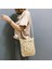 Kahve 2021 Yaz Saman Crossbody Kadın Kızlar Çiçek Tığ Işi Örgülü Omuz Çantaları Rattan Plaj Çantası Seyahat Alışveriş Çantası Oymak (Yurt Dışından) 5