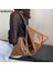 Siyah Kadın Hobos Omuz Çantaları Büyük Kapasiteli Zincir Tasarım Bayan Çanta Yumuşak Pu Deri Kadın Crossbody Çanta Rahat Büyük Tote Kahverengi (Yurt Dışından) 2