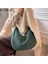 Womew Mat Pu Deri Hobo Çanta Kadın Büyük Tasarımcı Koltukaltı Çanta Çanta Için Yeşil Kış Trendy Kadın Sahte Süet Omuz Çantaları (Yurt Dışından) 3
