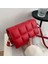 Kırmızı Kadınlar Marka Küçük Lingge Düz Renk Omuz Çantaları Kadın Seyahat Deri Parti Seyahat Için Crossbody Çanta Günlük Alışveriş Çantası (Yurt Dışından) 1