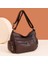 Koyu Kahverengi Kadın Çantası Yeni Orta Yaşlı Anne Çantası Çok Cepli Pratik Çanta Vintage Omuz Hobos 2023 Trend Crossbody Messenger Çanta (Yurt Dışından) 1