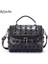 Siyah Rdywbu Perçin Hakiki Deri Askılı Çanta Kadın Örgü Örgü Koyun Tote Çanta Rahat Seyahat Crossbody Omuz Bolsas B306 (Yurt Dışından) 2